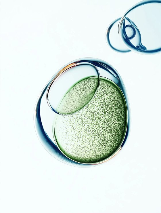 Abstract rendering of glass laboratory forms